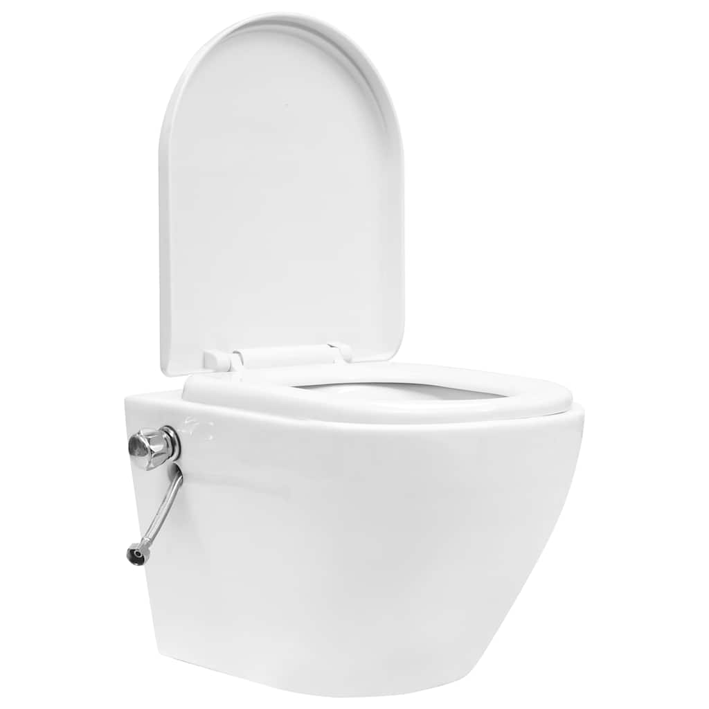 Hangend Toilet Randloos Met Verborgen Stortbak Keramiek