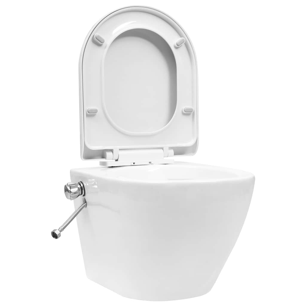 Hangend Toilet Randloos Met Verborgen Stortbak Keramiek
