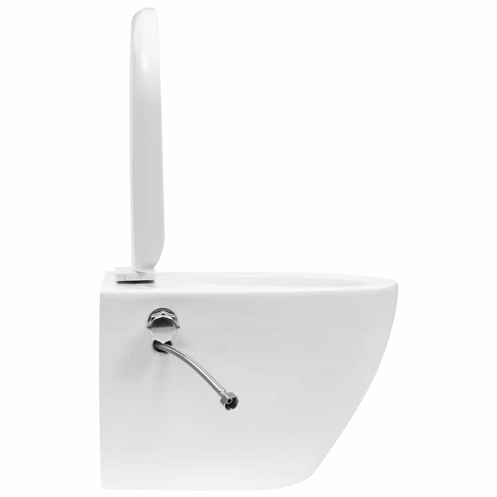 Hangend Toilet Randloos Met Verborgen Stortbak Keramiek
