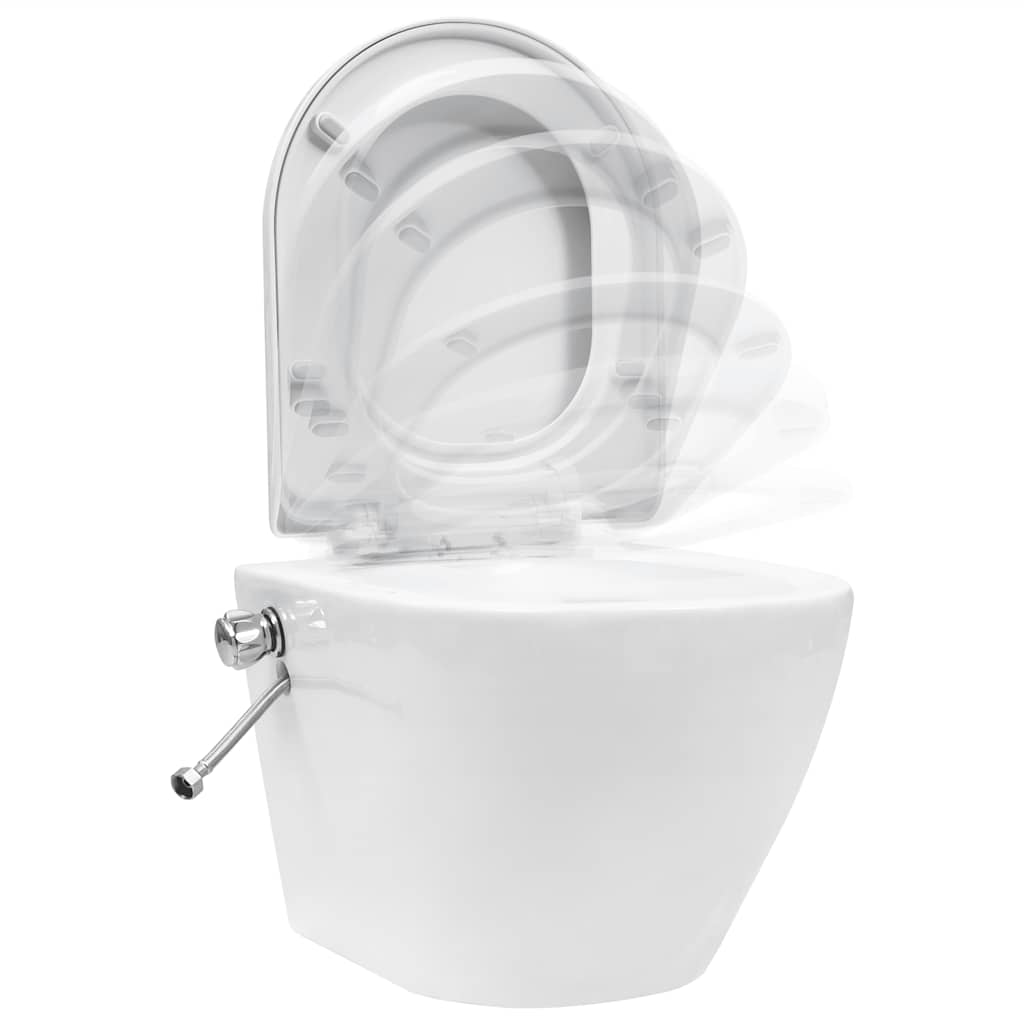 Hangend Toilet Randloos Met Verborgen Stortbak Keramiek