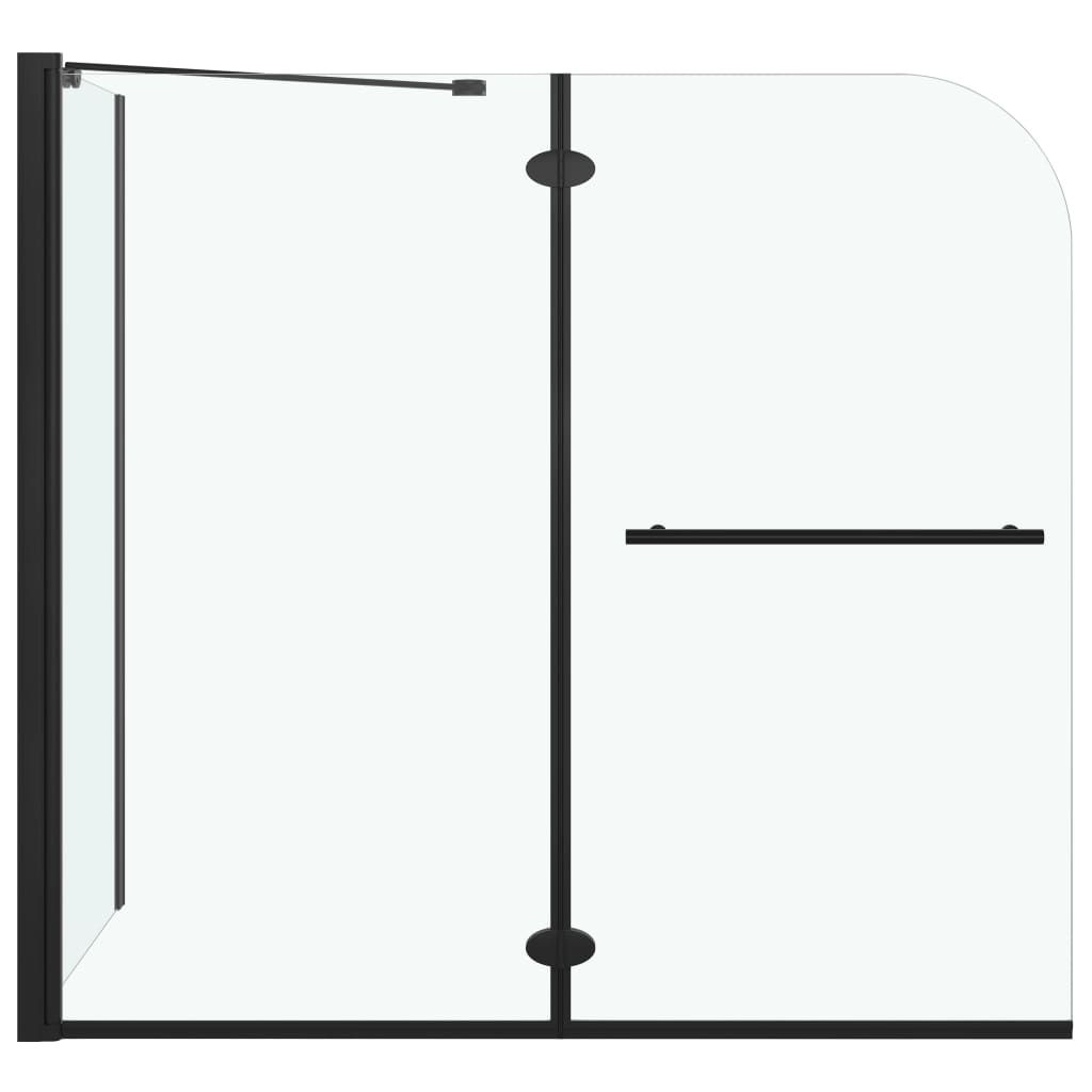Douche Klapwand 120X68X130 Cm Esg Zwart