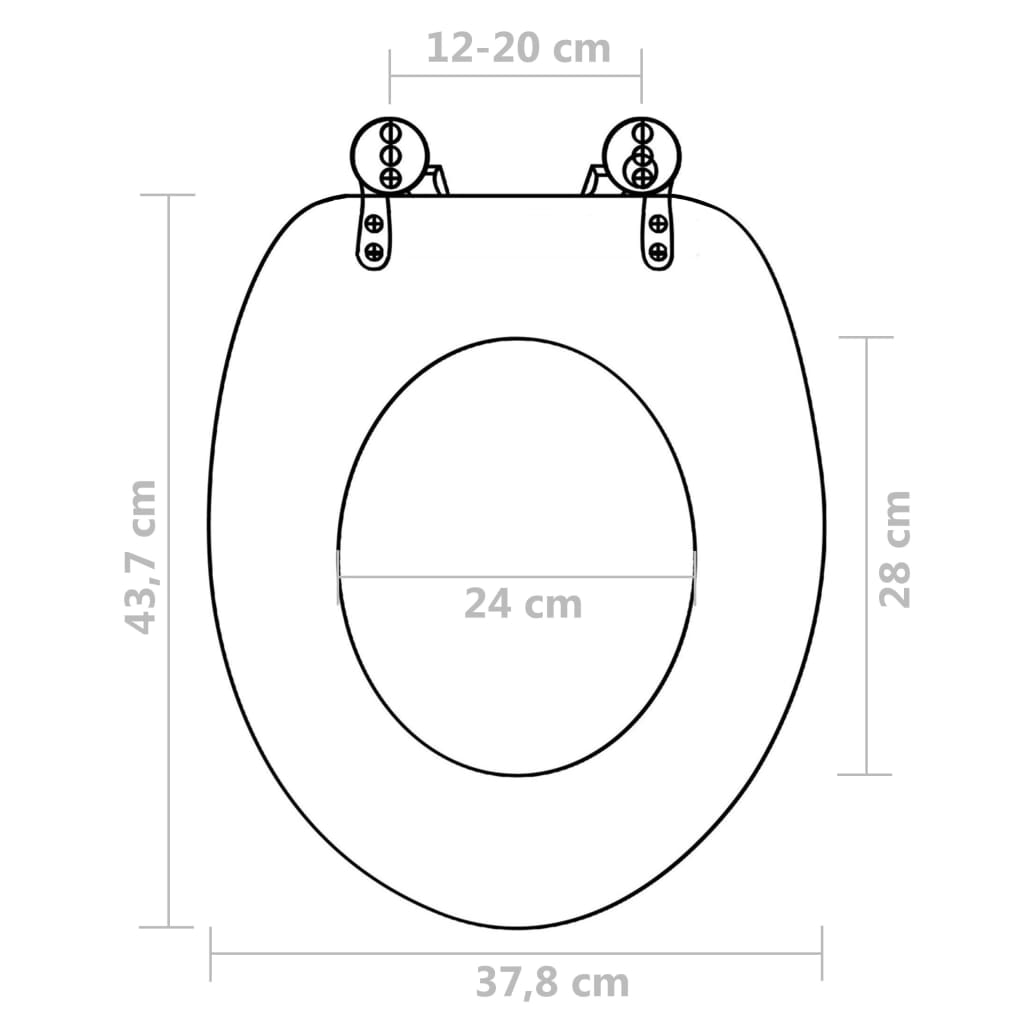 Toiletbrillen Met Deksel 2 St Mdf