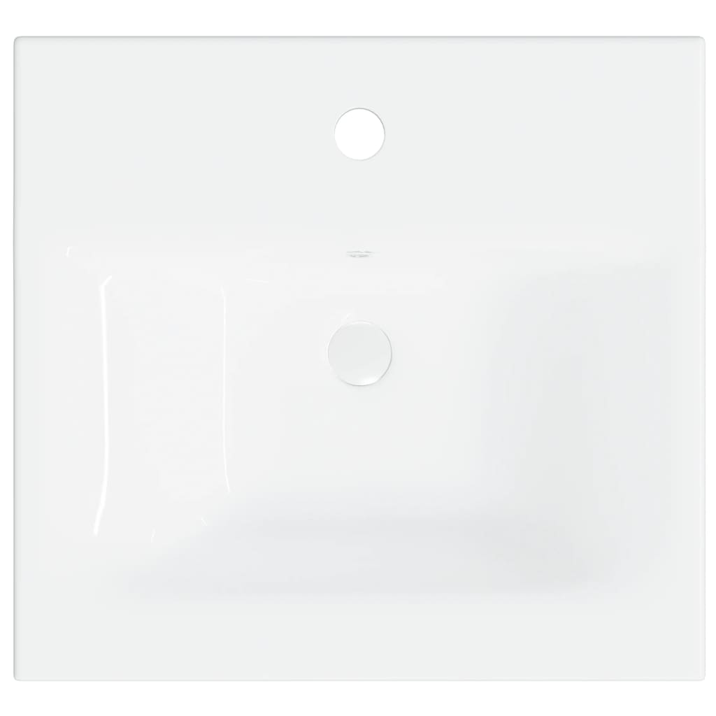 Inbouwwastafel Met Kraan Keramiek Wit