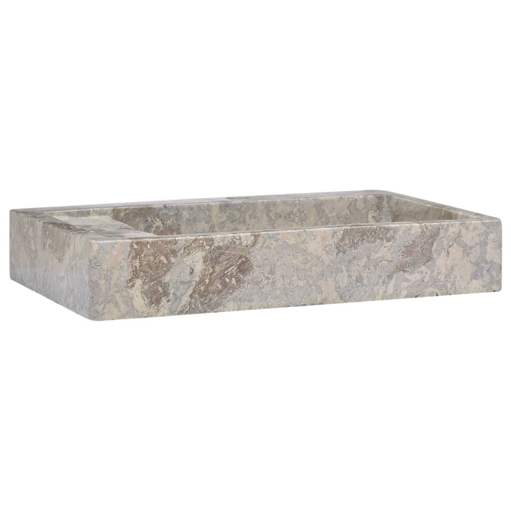 Gootsteen 58X39X10 Cm Marmer Grijs