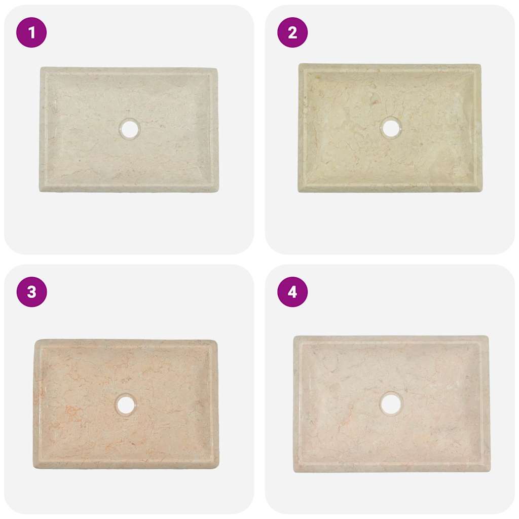 Gootsteen 50X35X10 Cm Marmer Kleurig