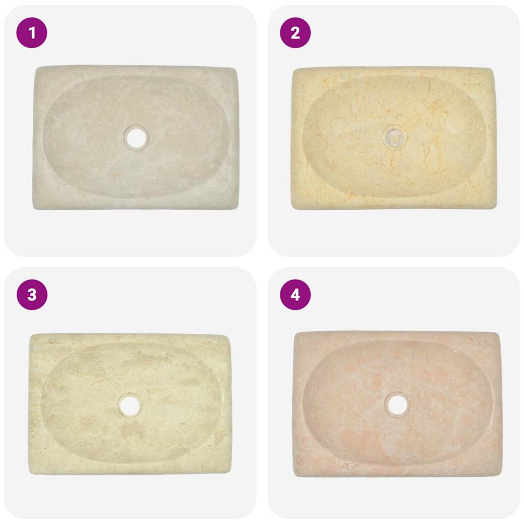 Gootsteen 50X35X10 Cm Marmer Kleurig