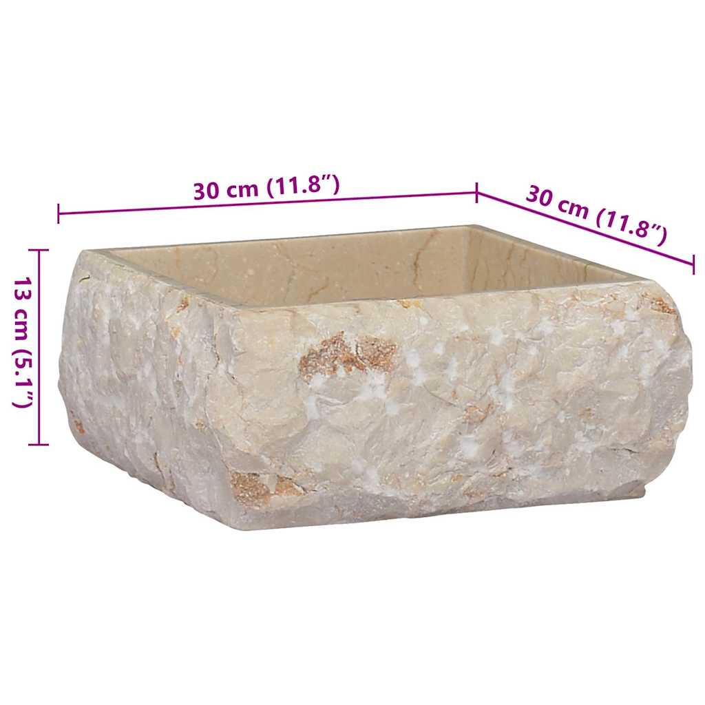 Gootsteen 30X30X13 Cm Marmer Kleurig