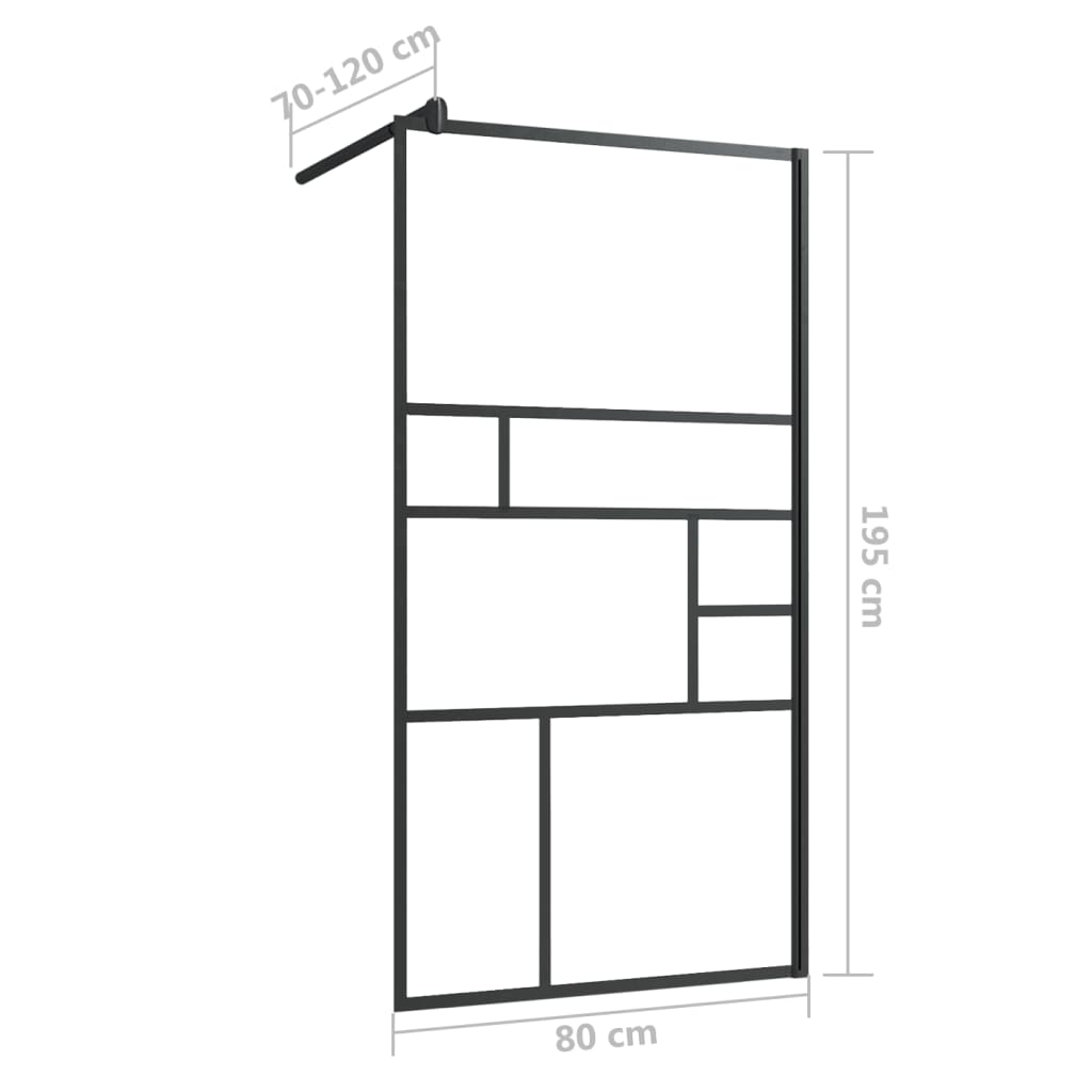 Inloopdouchewand Esg-Glas Transparant En