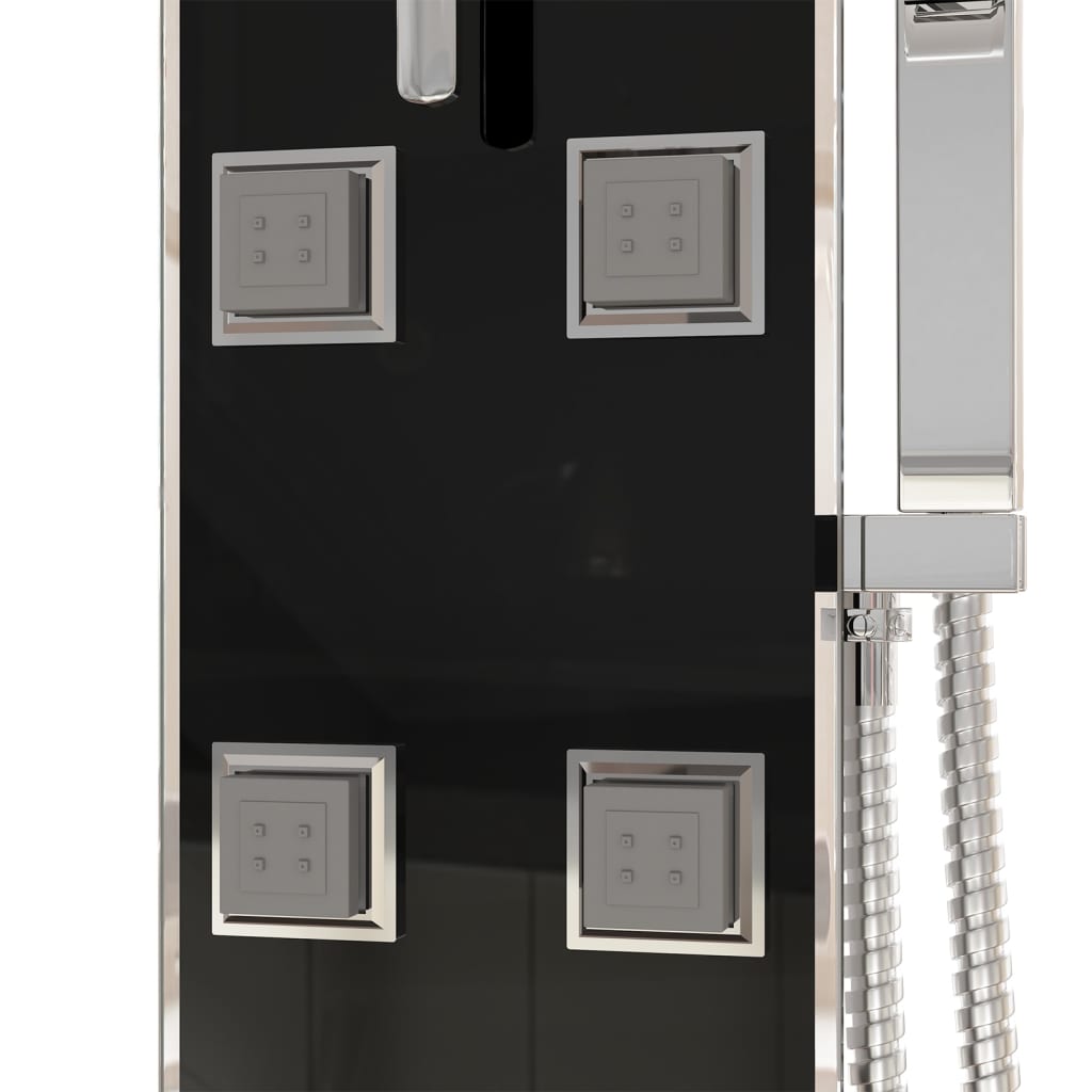 Douchepaneel 18X45,5X130 Cm Glas Zwart