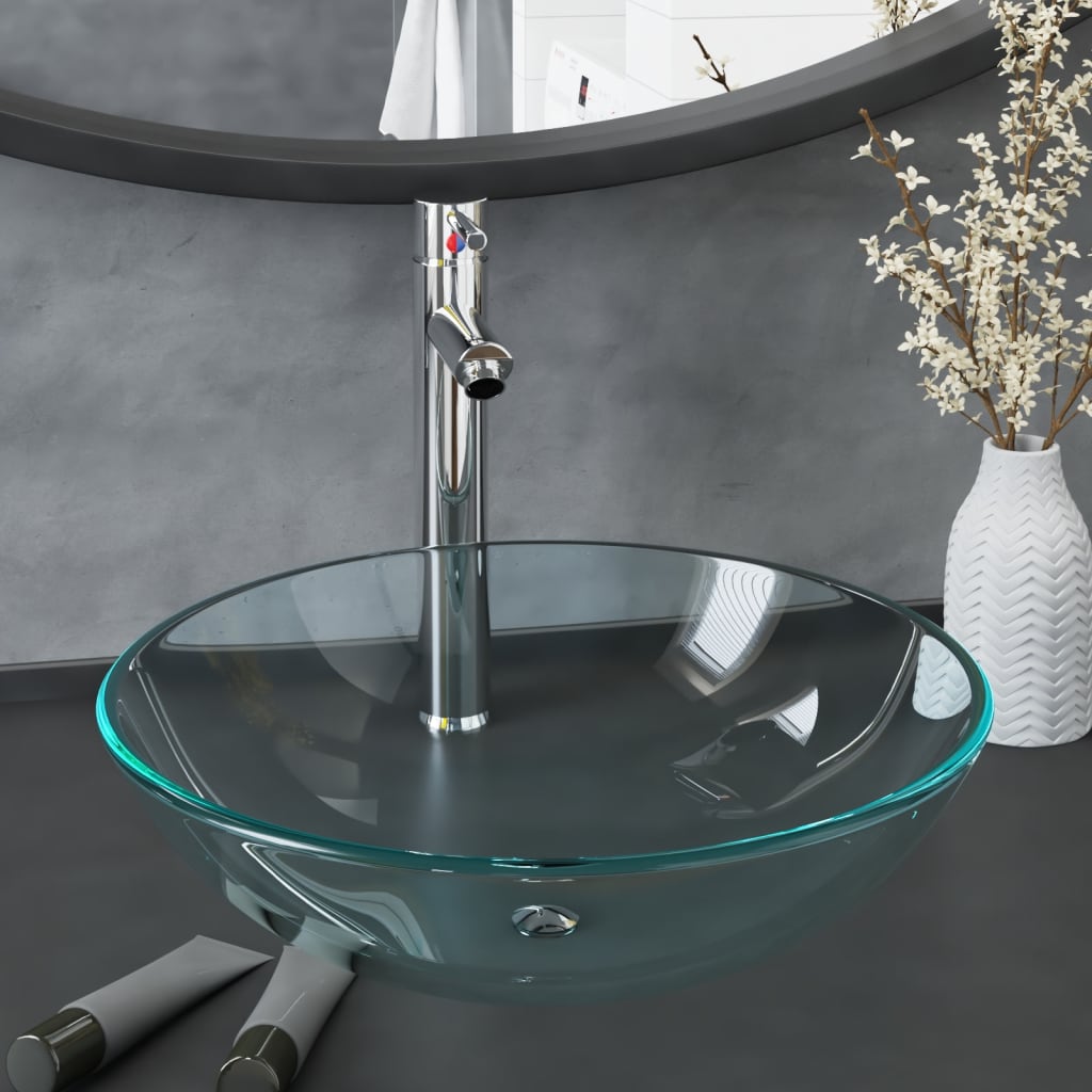 Wasbak Gehard Glas 42 Cm Transparant