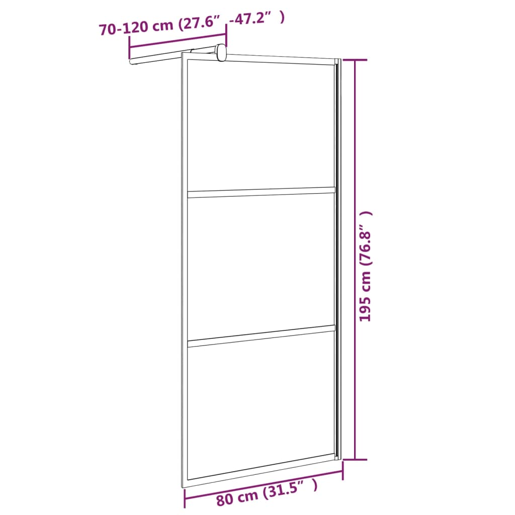 Inloopdouchewand Esg-Glas