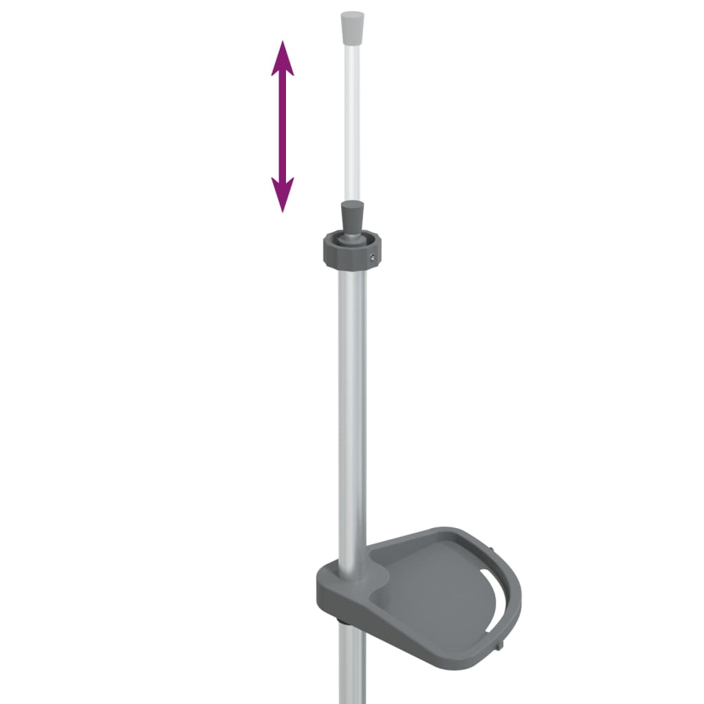 Doucherekje 4-Laags Telescopisch Hoekmodel Aluminium Zilver