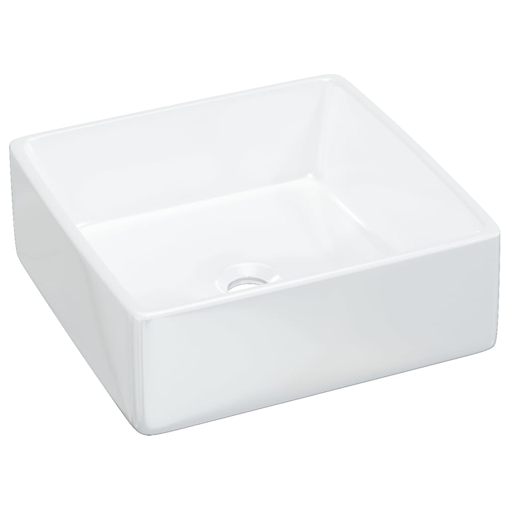 Wasbak 37X37X13 Cm Vierkant Keramiek Wit