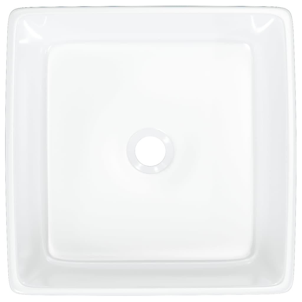 Wasbak 37X37X13 Cm Vierkant Keramiek Wit