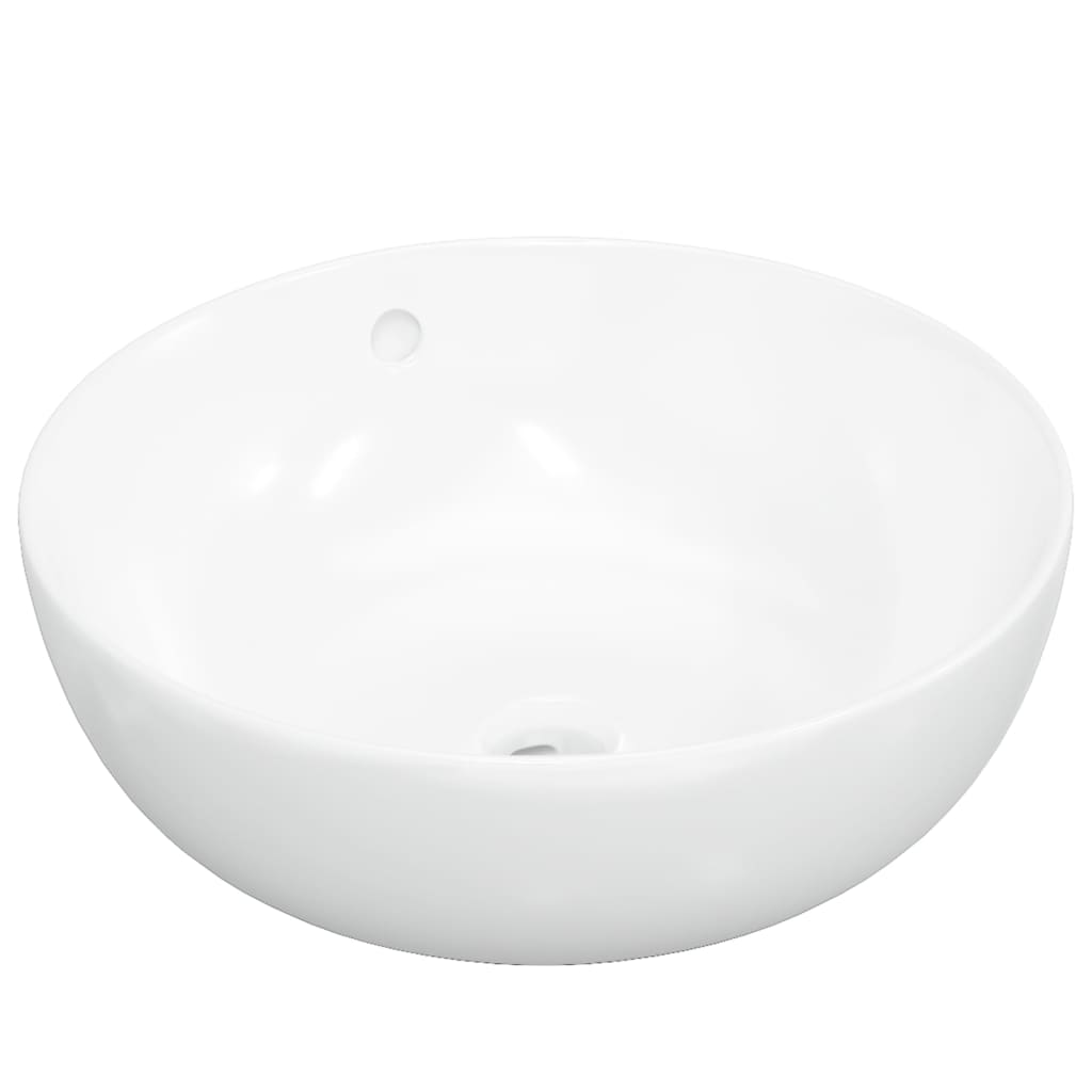 Wasbak 44X17 Cm Rond Keramiek Wit