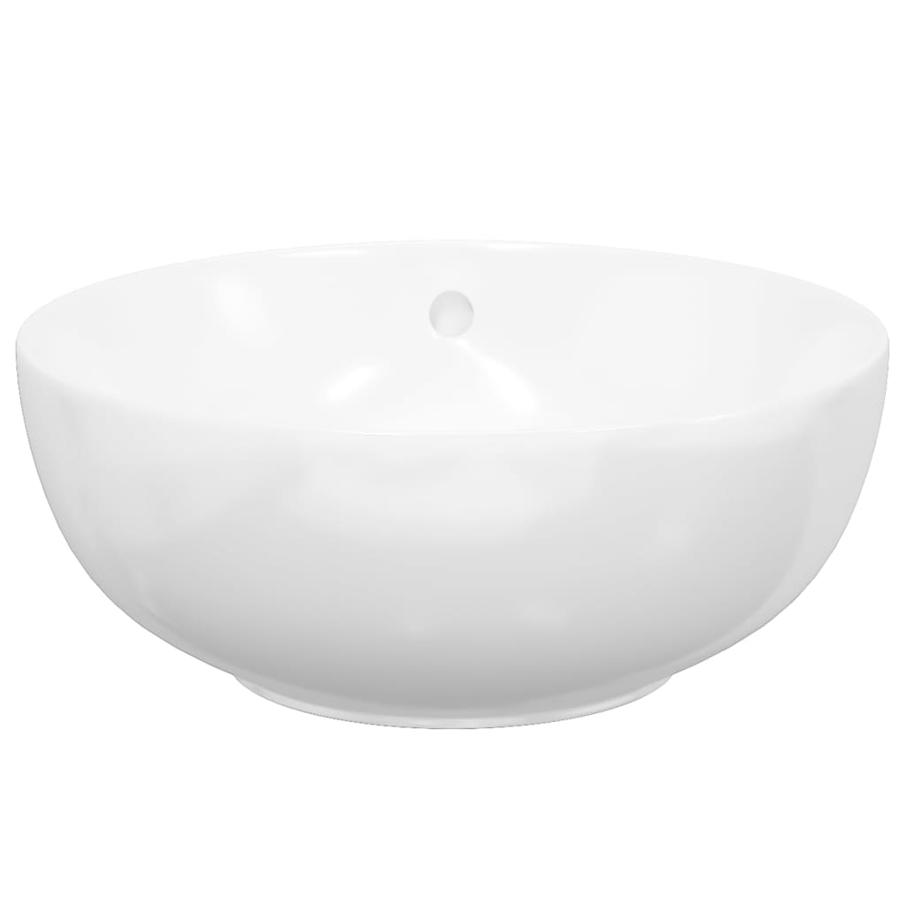 Wasbak 44X17 Cm Rond Keramiek Wit
