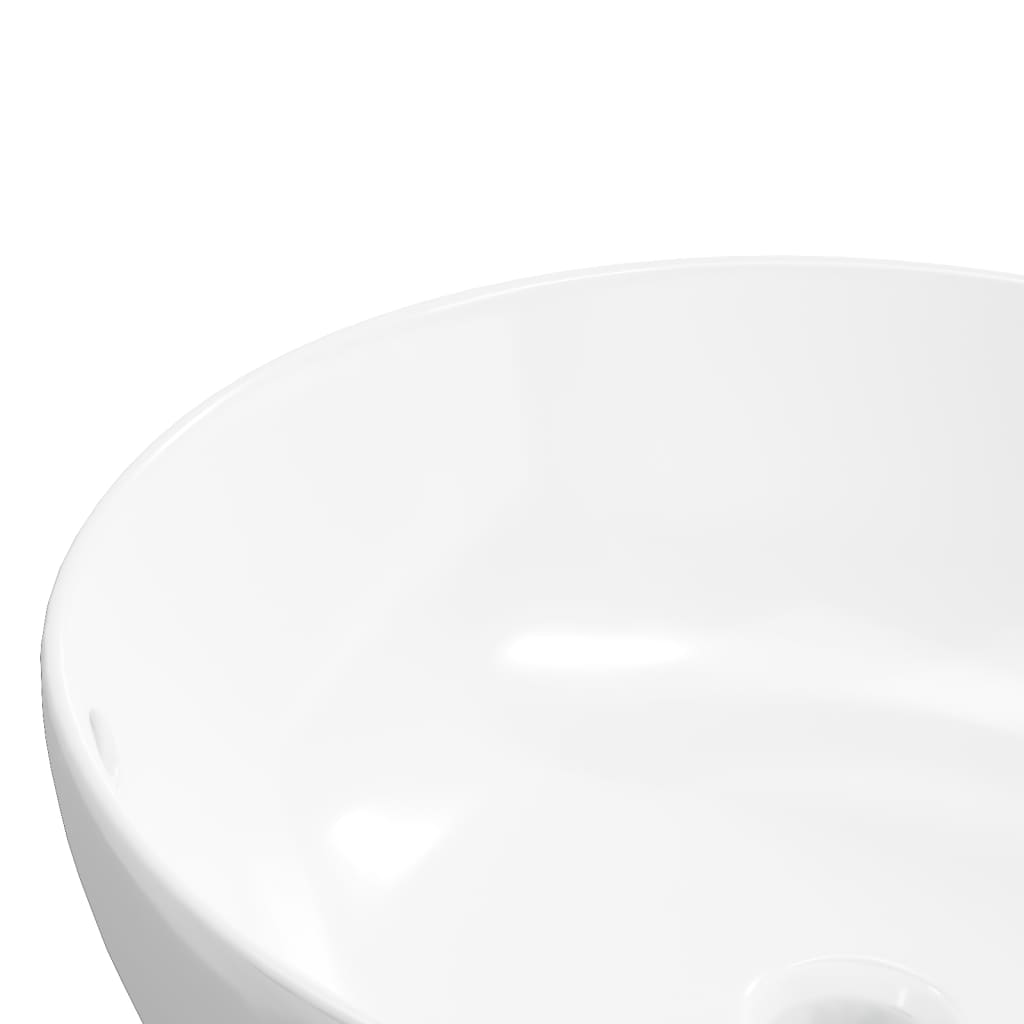 Wasbak 44X17 Cm Rond Keramiek Wit