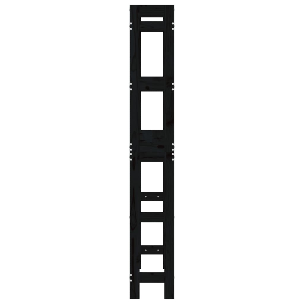 Toiletrek 63X26X171 Cm Massief Grenenhout Zwart