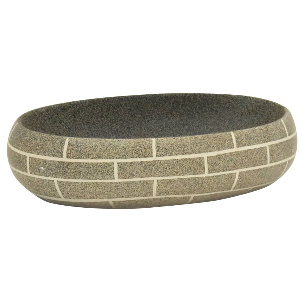 Opzetwasbak Ovaal 59X40X15 Cm Keramiek Meerkleurig