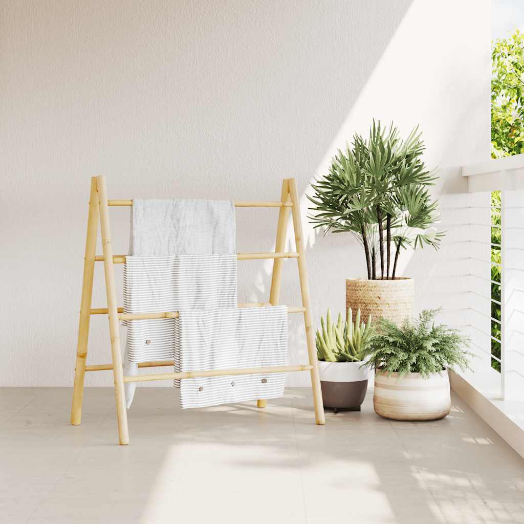 Handdoekladder Met 4 Sporten Bamboe