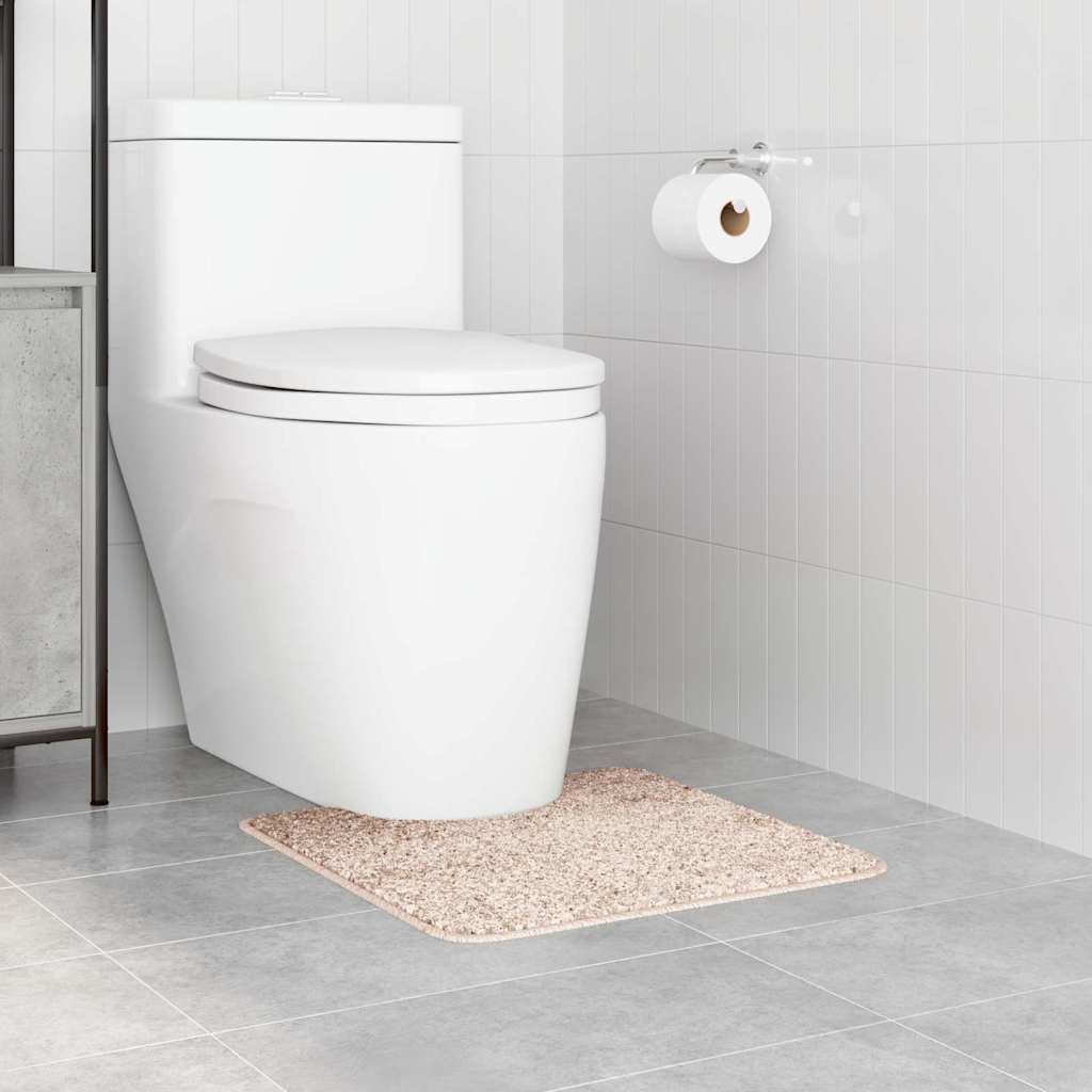Antislip Badmat Met Toilet Cut Crèmekleurig 50 X 50 Cm Pp