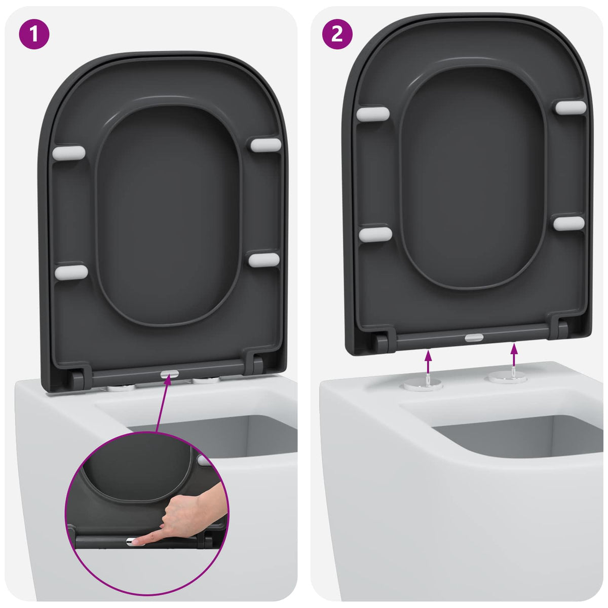 Toiletzitting 47,5 X 35 X 3,6 Cm Duroplast