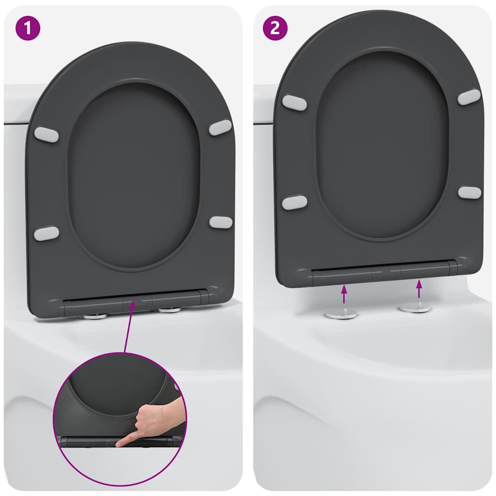 Toiletzitting 47 X 36 X 3,4 Cm Duroplast