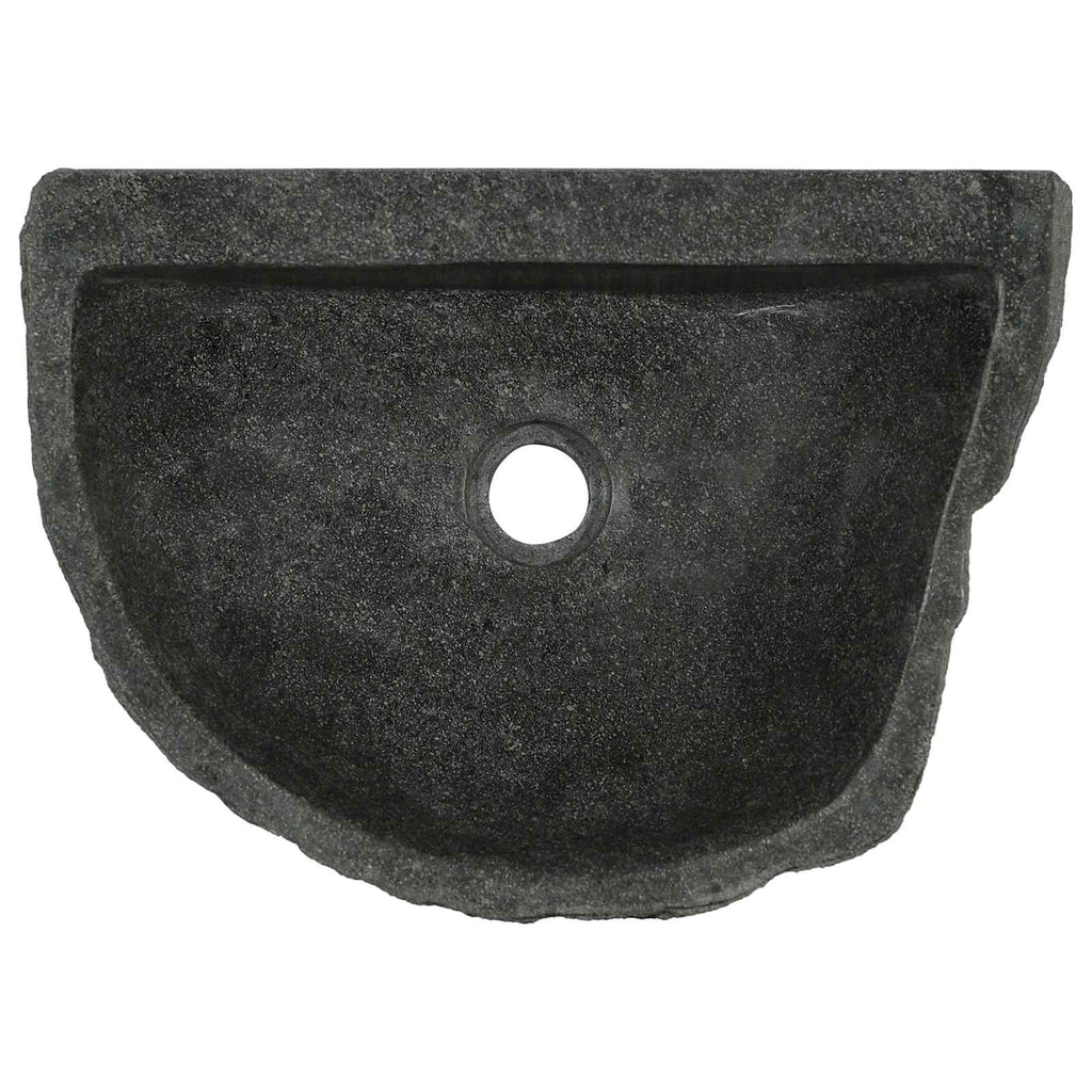 Wandbasin Onregelmatig Grijs 45 X 35 X 15 Cm Riviersteen