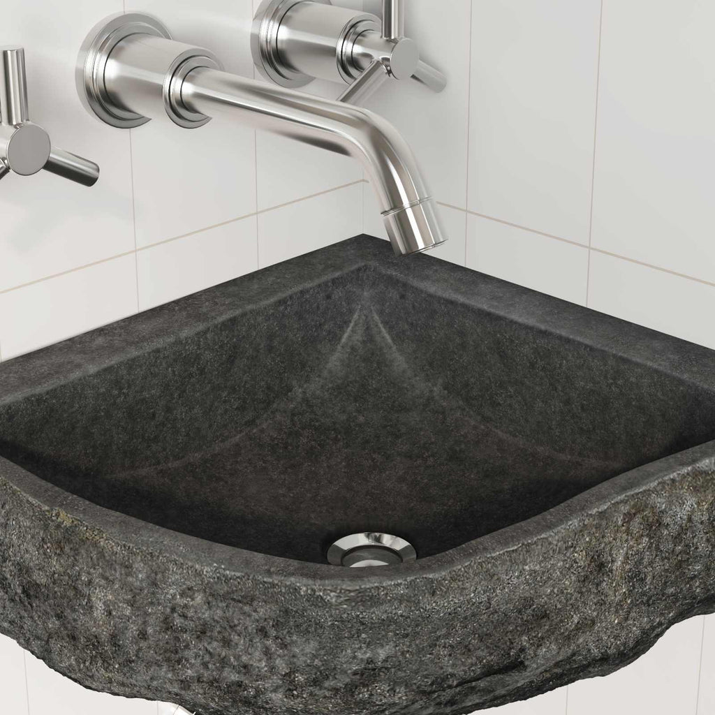 Wasbak Grijs Riviersteen