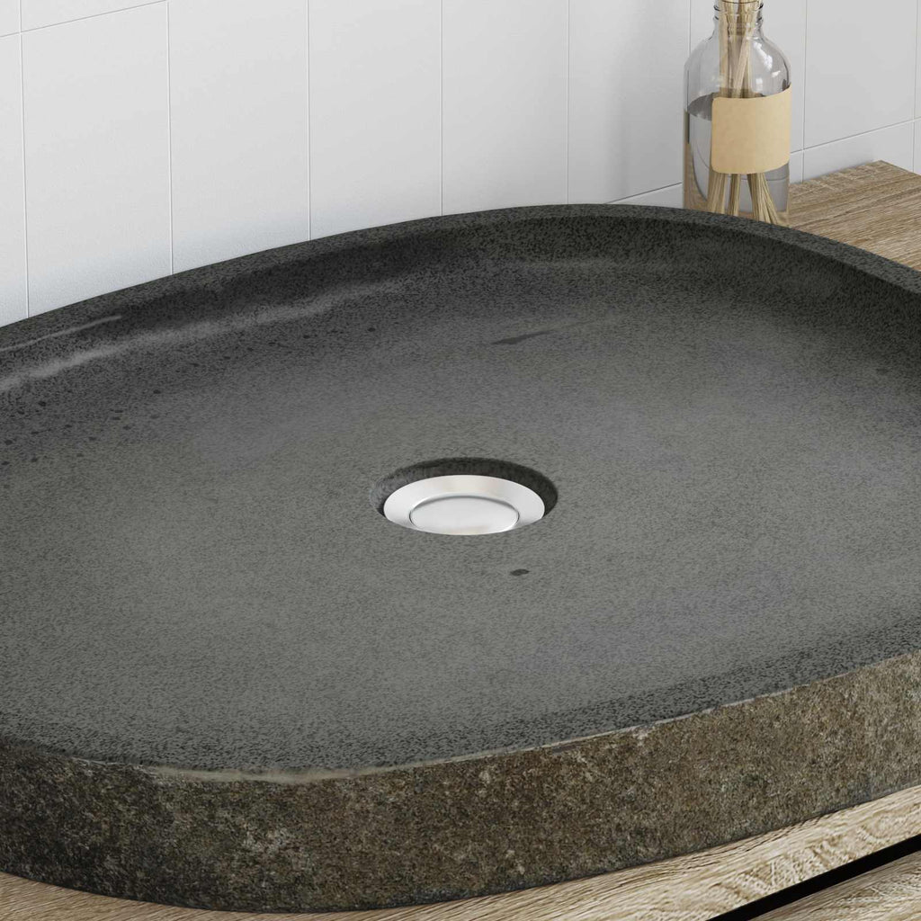 Wasbak Grijs 65 X 50 X 6 Cm Riviersteen