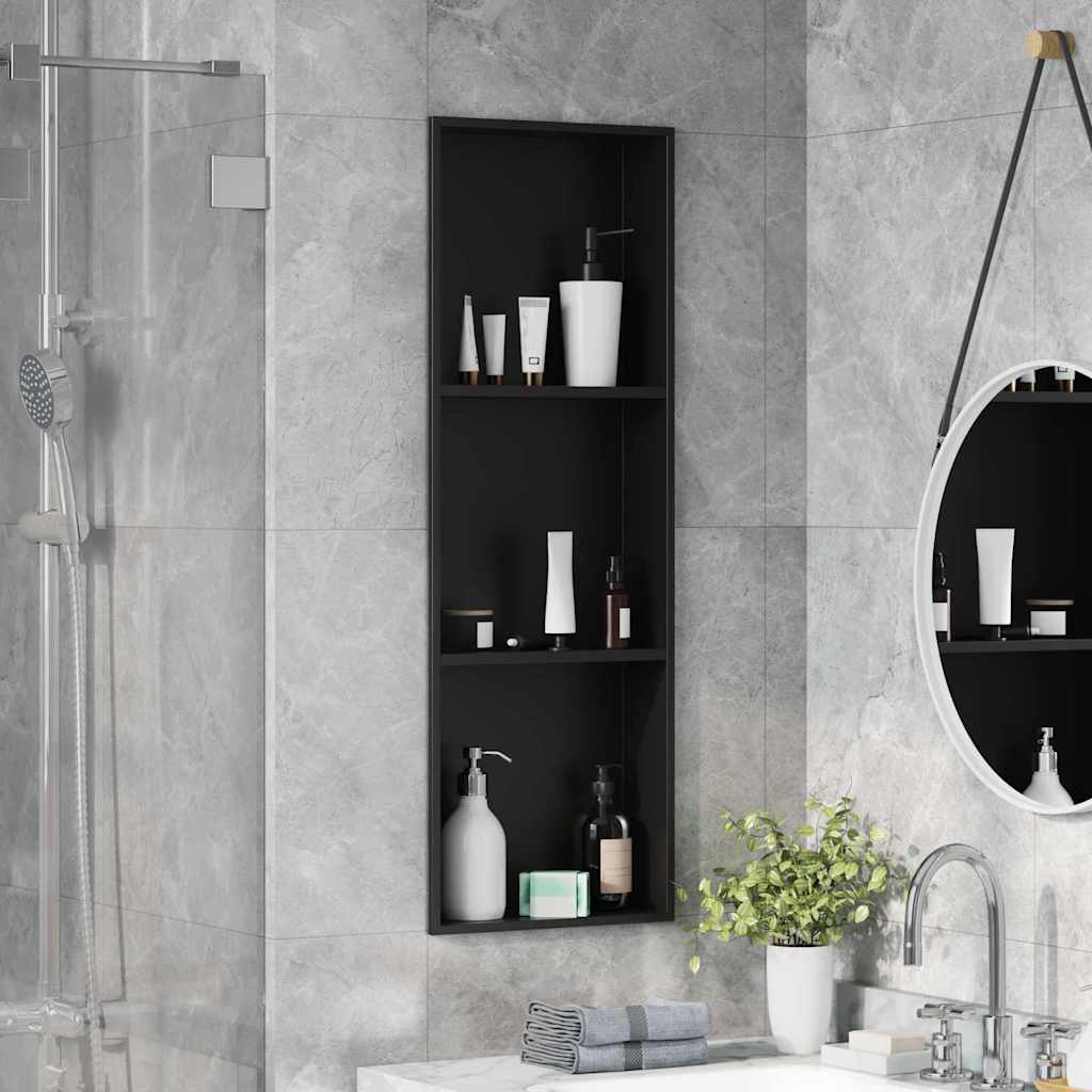 Douche Niche Zwart Roestvrij Staal