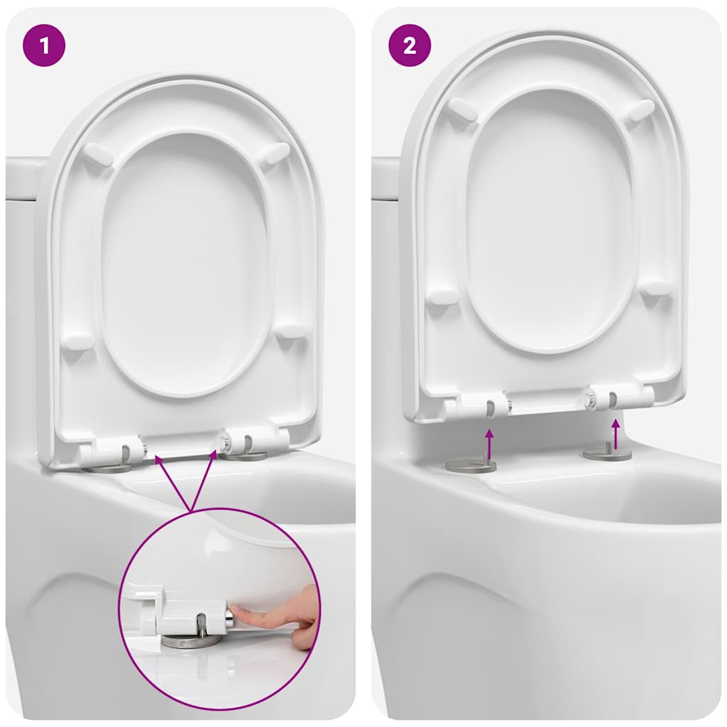 Toiletzitting Verstelbaar 48 X 36,5 X 4,5 Cm Polypropyleen