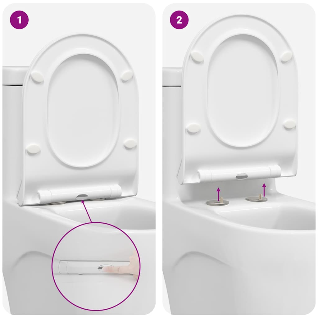Toiletzitting Verstelbaar 50 X 36,5 X 5 Cm Polypropyleen