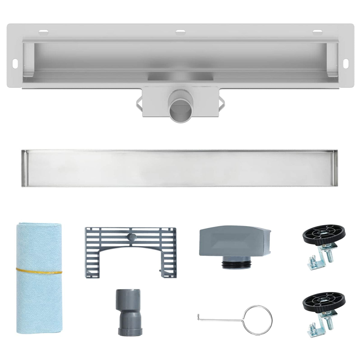 Wandgemonteerde Douche Afvoer Zilver Roestvrij Staal 304