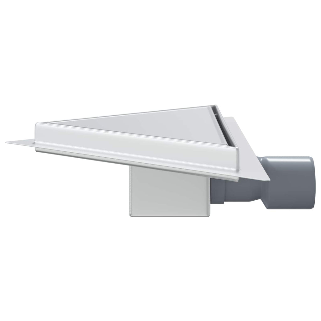 2 In 1 Driehoek Doucheafvoer Zilver 32 X 32 X 7,5 Cm
