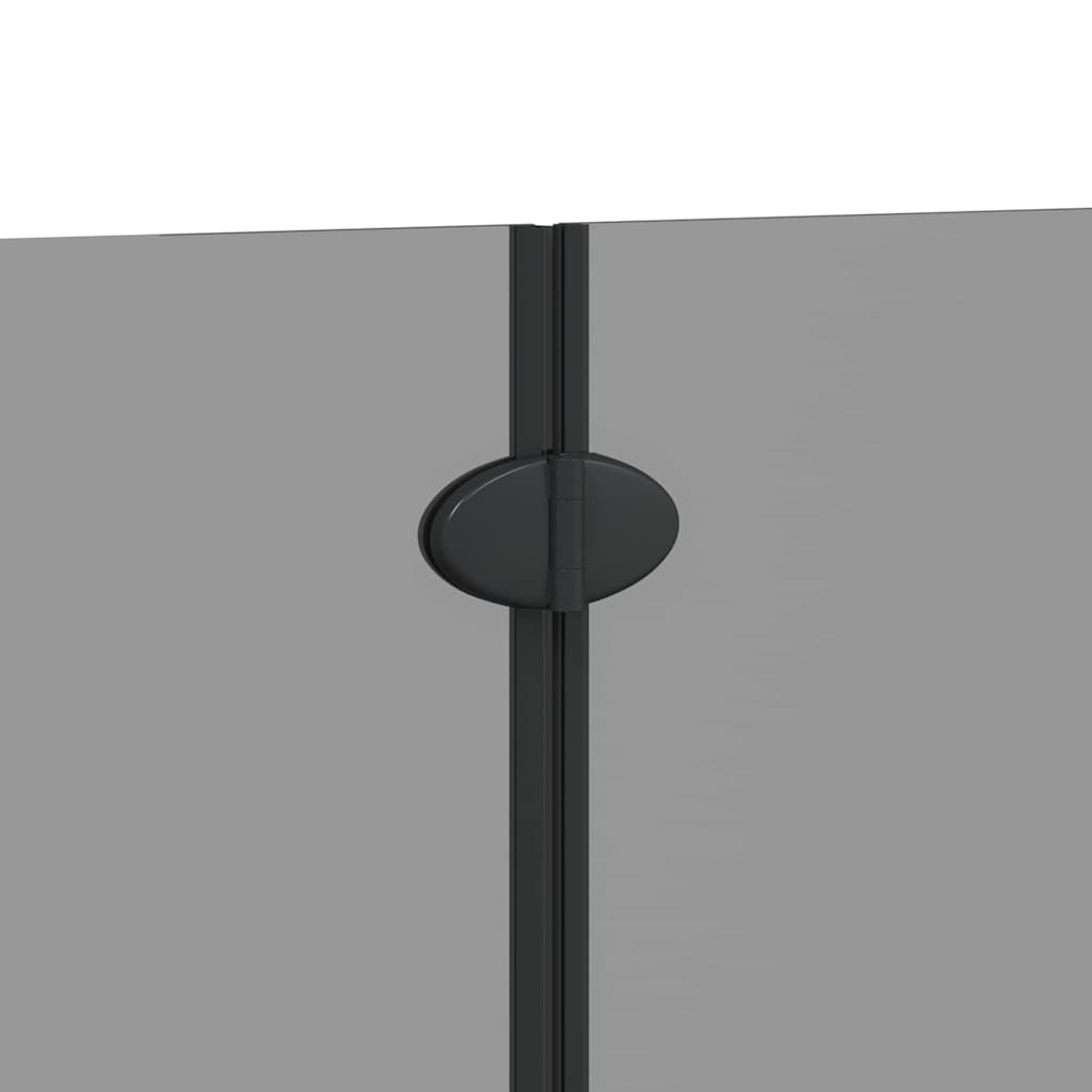 Douche Omhulsel Zwart 130 X 138 Cm Esg-Glas En Aluminium