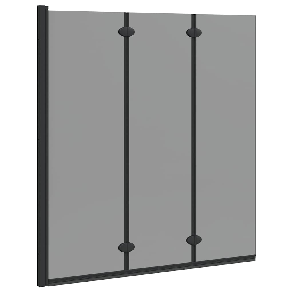 Douche Omhulsel Zwart 130 X 138 Cm Esg-Glas En Aluminium
