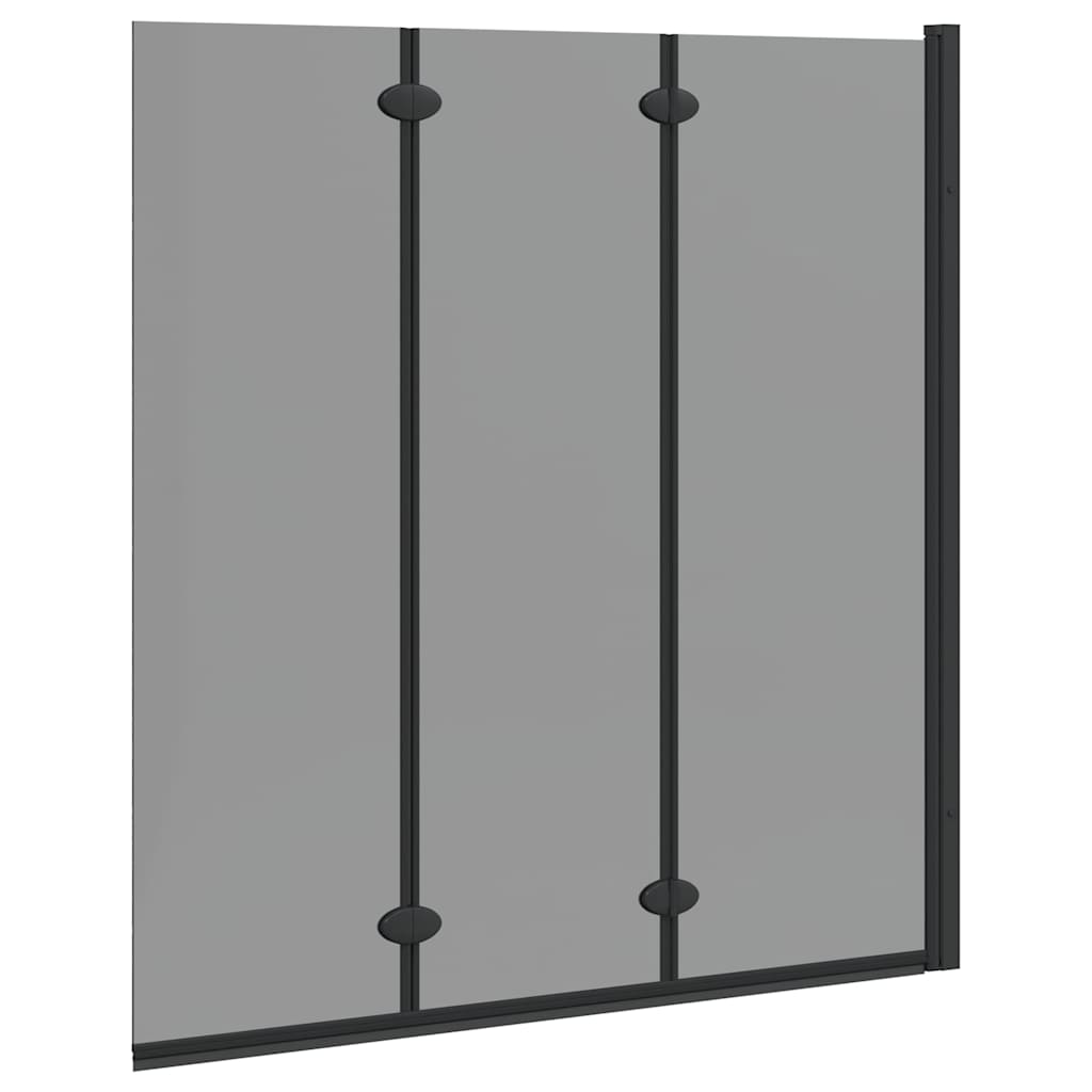 Douche Omhulsel Zwart 130 X 138 Cm Esg-Glas En Aluminium