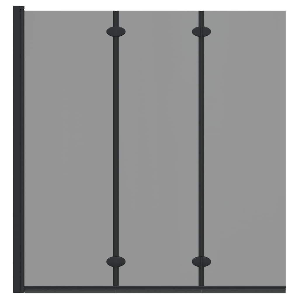Douche Omhulsel Zwart 130 X 138 Cm Esg-Glas En Aluminium