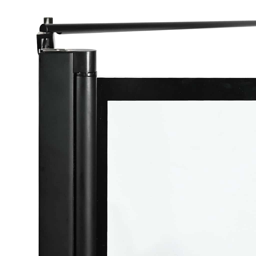 Bad Douchescreen Zwart En Transparant 80 X 68 X 128 Cm
