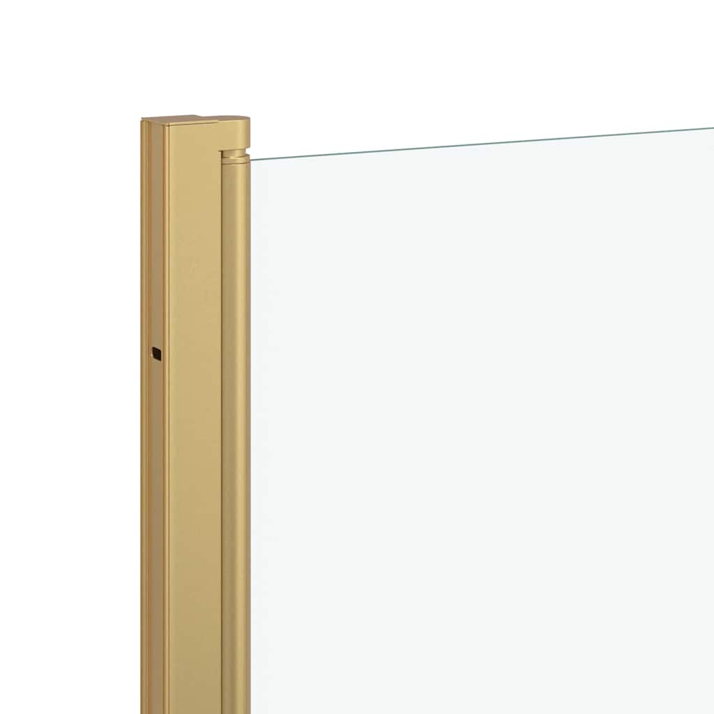 Opvouwbare Douchewand 130 X 138 Cm Esg-Glas En Aluminium