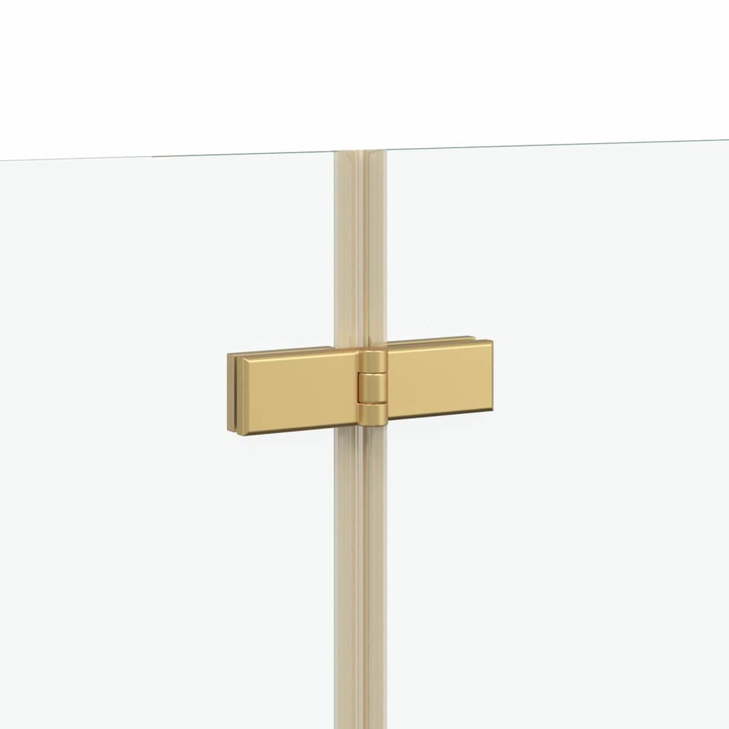Opvouwbare Douchewand 130 X 138 Cm Esg-Glas En Aluminium