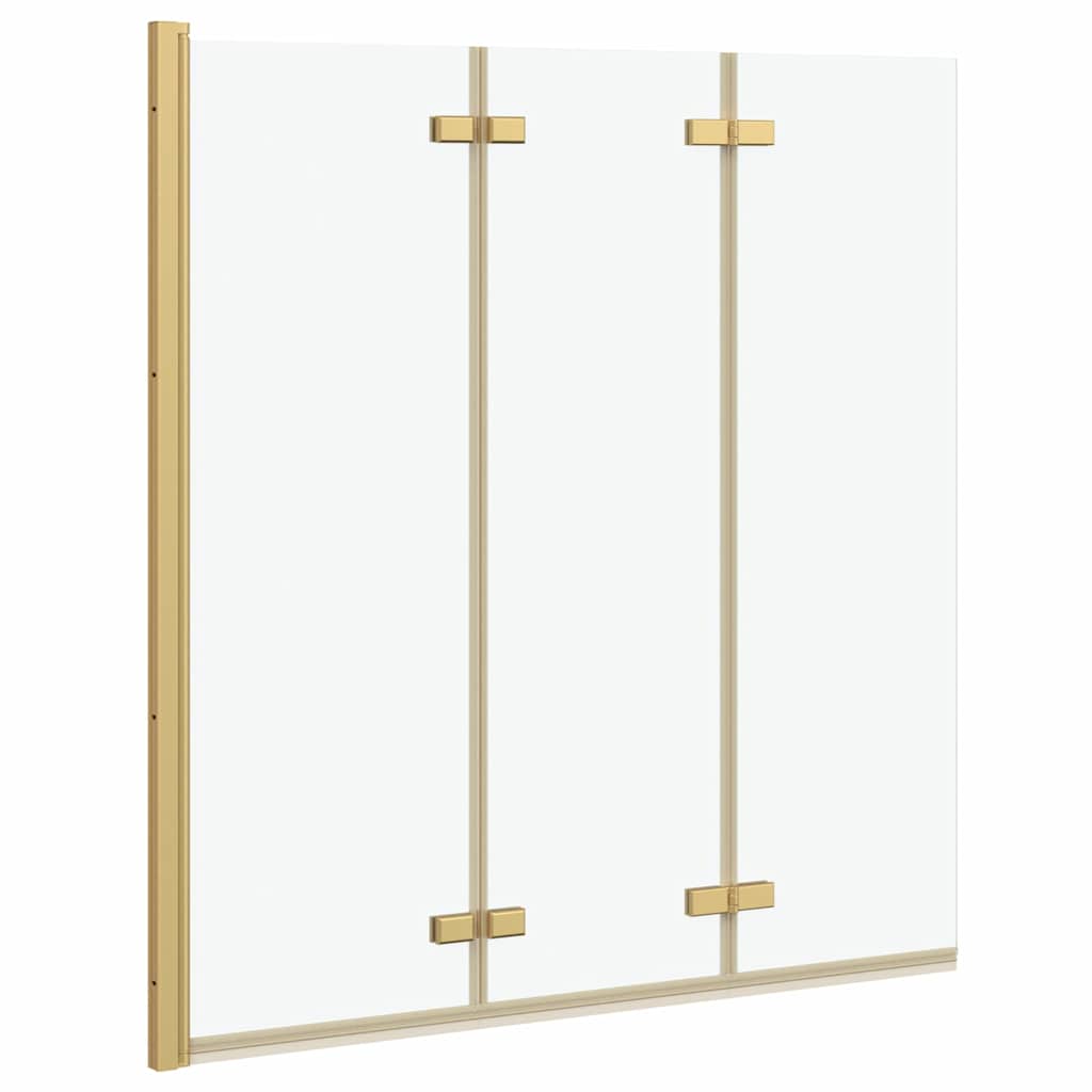 Opvouwbare Douchewand 130 X 138 Cm Esg-Glas En Aluminium