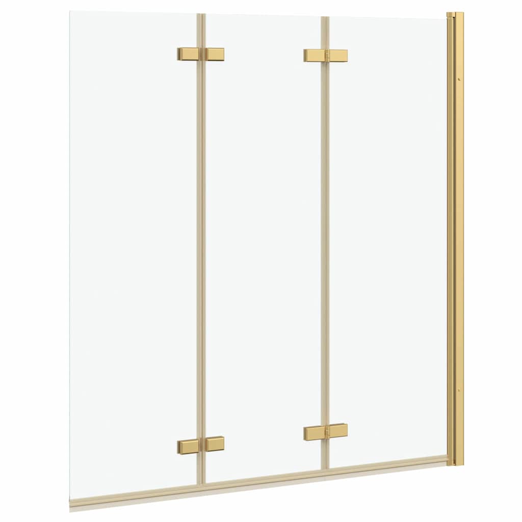 Opvouwbare Douchewand 130 X 138 Cm Esg-Glas En Aluminium
