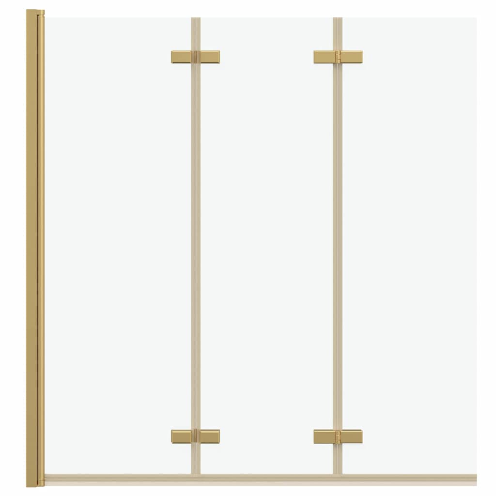 Opvouwbare Douchewand 130 X 138 Cm Esg-Glas En Aluminium