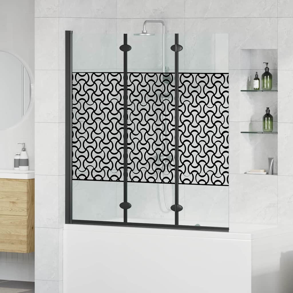 Douche Omhulsel Zwart En Transparant 130 X 130 Cm Gehard Glas