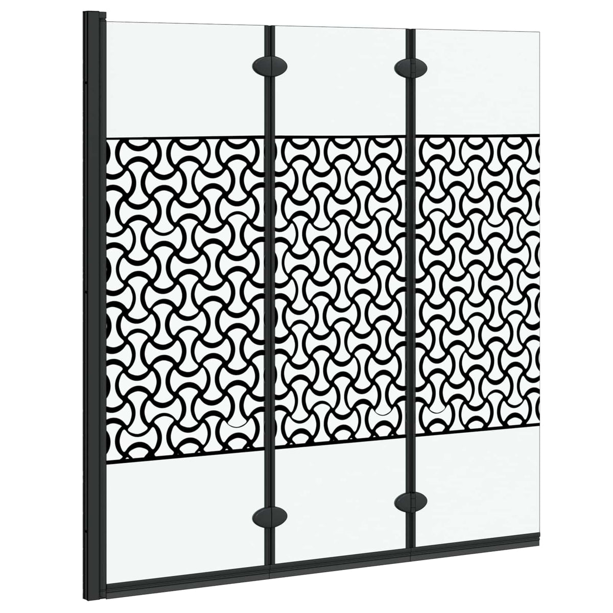 Douche Omhulsel Zwart En Transparant 130 X 130 Cm Gehard Glas