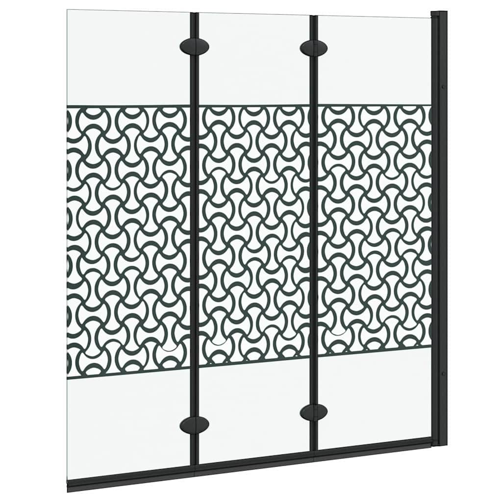 Douche Omhulsel Zwart En Transparant 130 X 130 Cm Gehard Glas