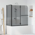 Douche Klapwand 120X68X130 Cm Esg Zwart