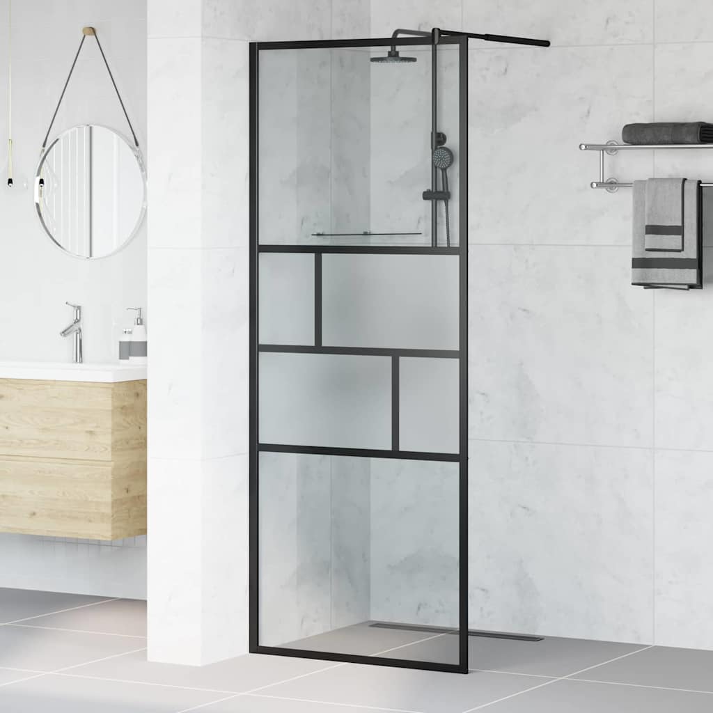 Inloop Douche Wand 80 X 195 X 0,5 Cm Glas En Aluminium